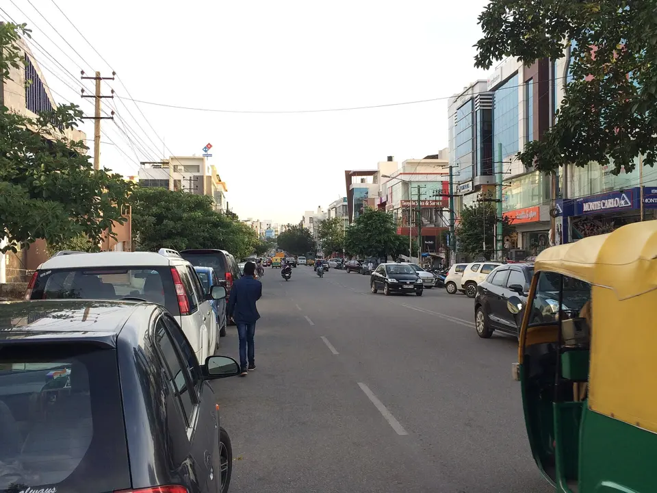 A street in HSR Layout, Bengaluru